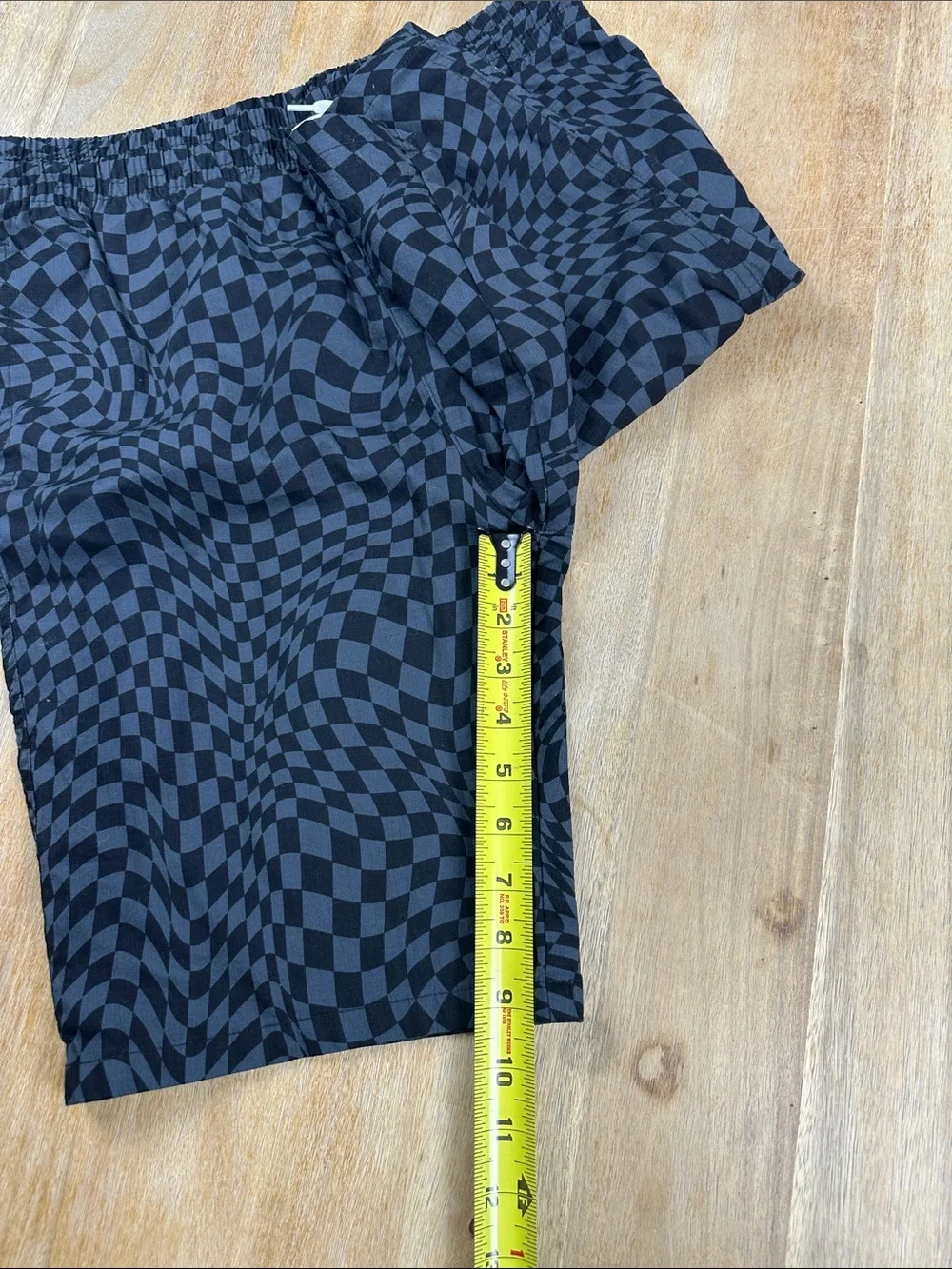 Converse Boys Black and Gray Optical Check Drawstring Shorts